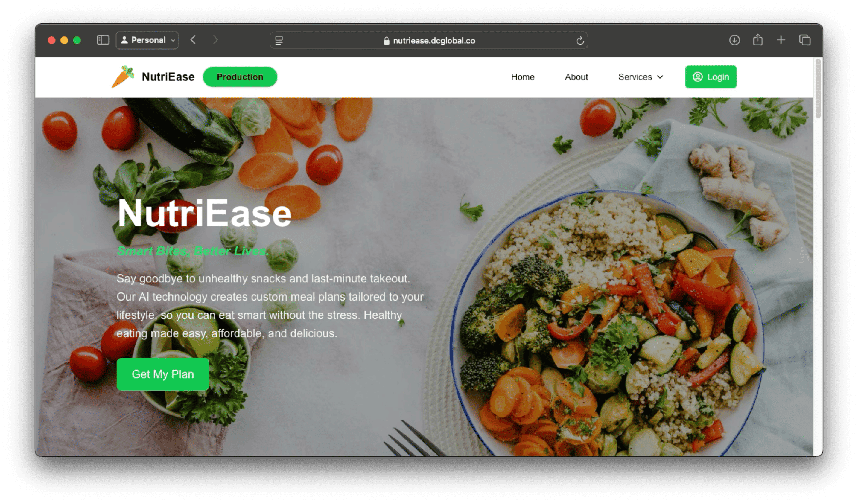 NutriEase Dashboard Example